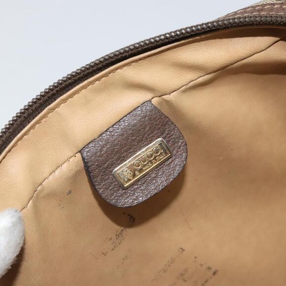 GUCCI GG Supreme Clutch Bag PVC Beige Auth hk3292 - Picture 9 of 16